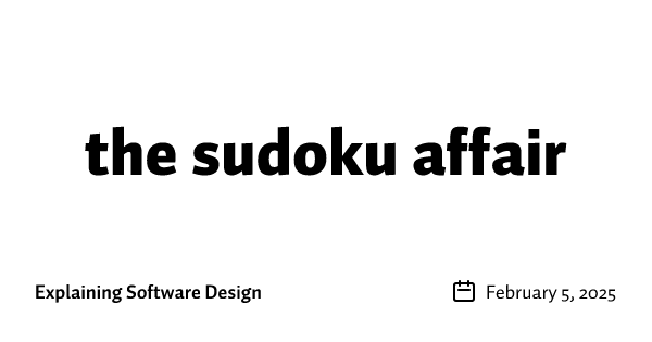 the sudoku affair • Buttondown