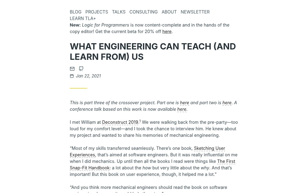 What engineering can teach (and learn from) us