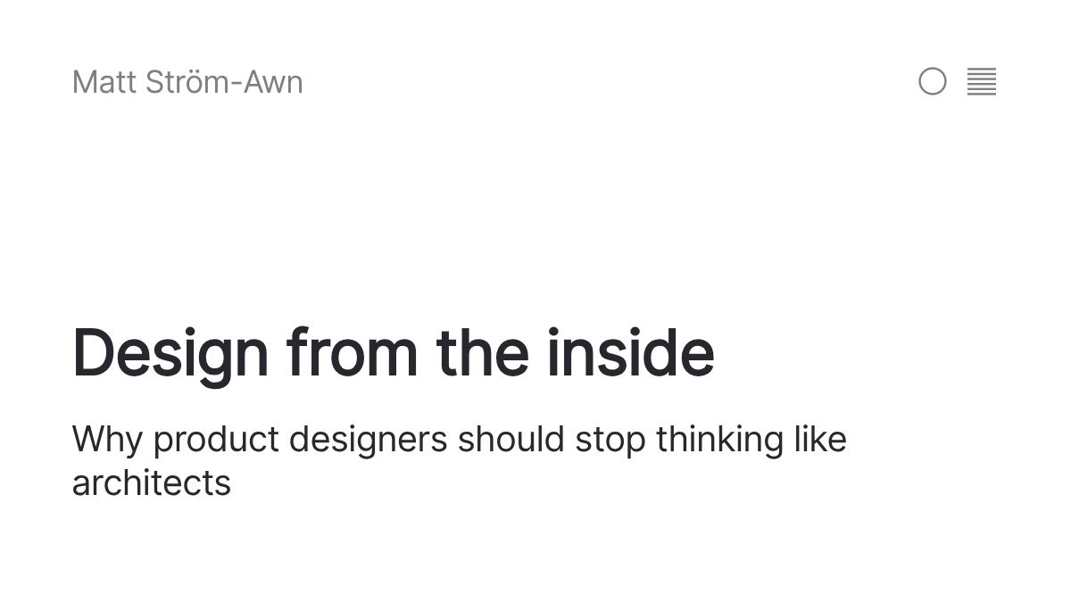 UI Density || Matthew Ström, designer-leader
