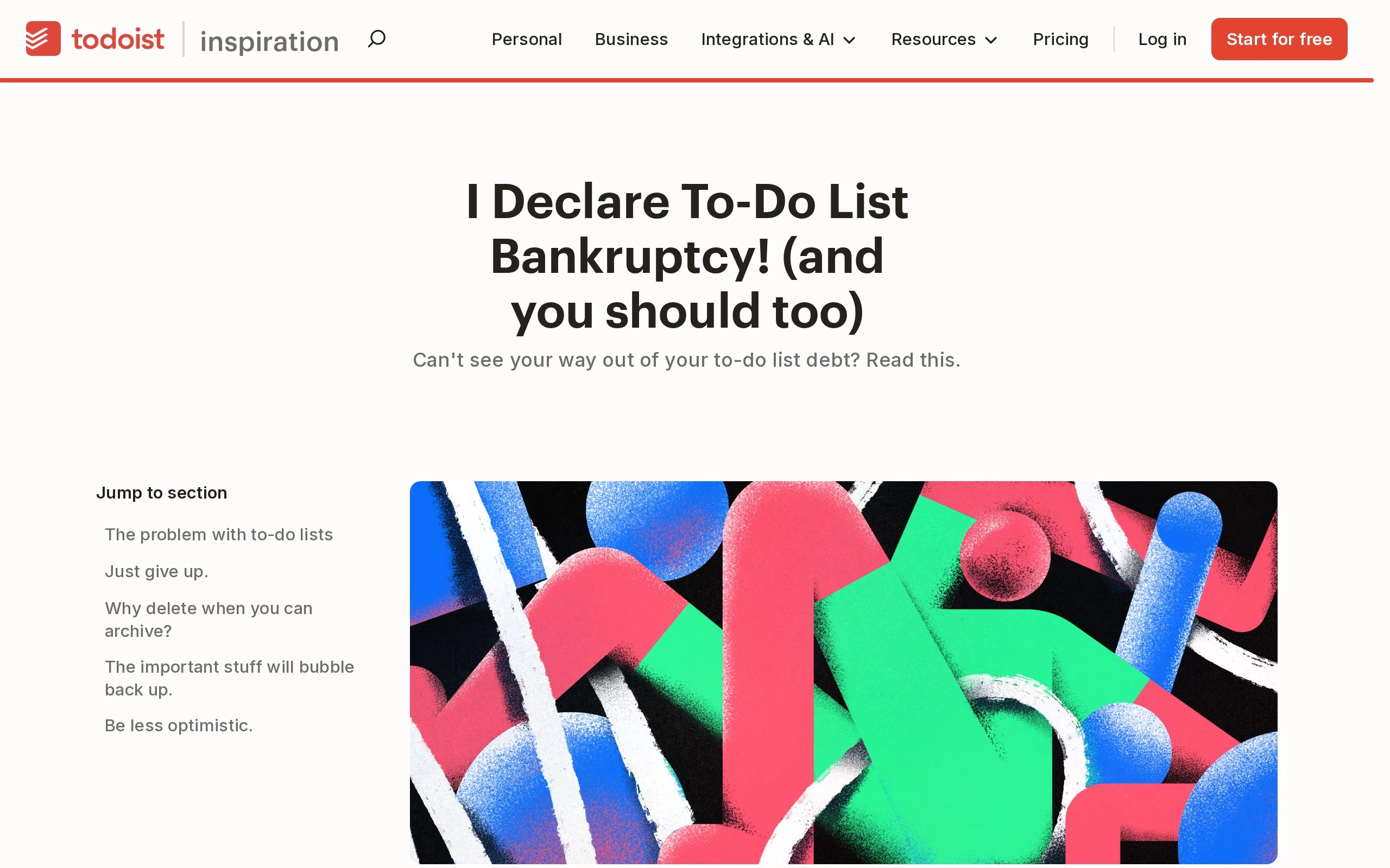 I Declare To-Do List Bankruptcy! (and you should too)