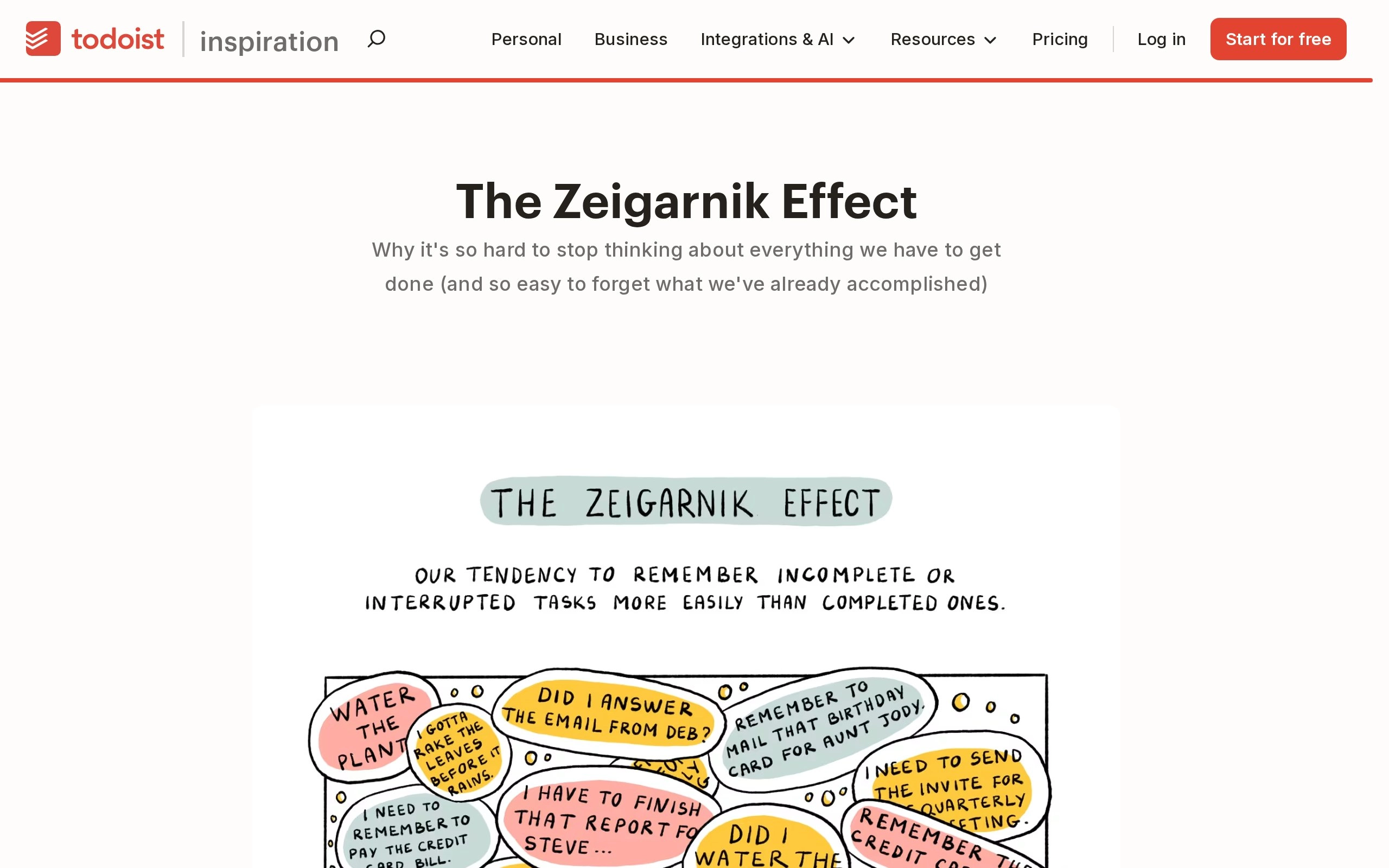 The Zeigarnik Effect: Why Unfinished Work Follows Us Home [comic]