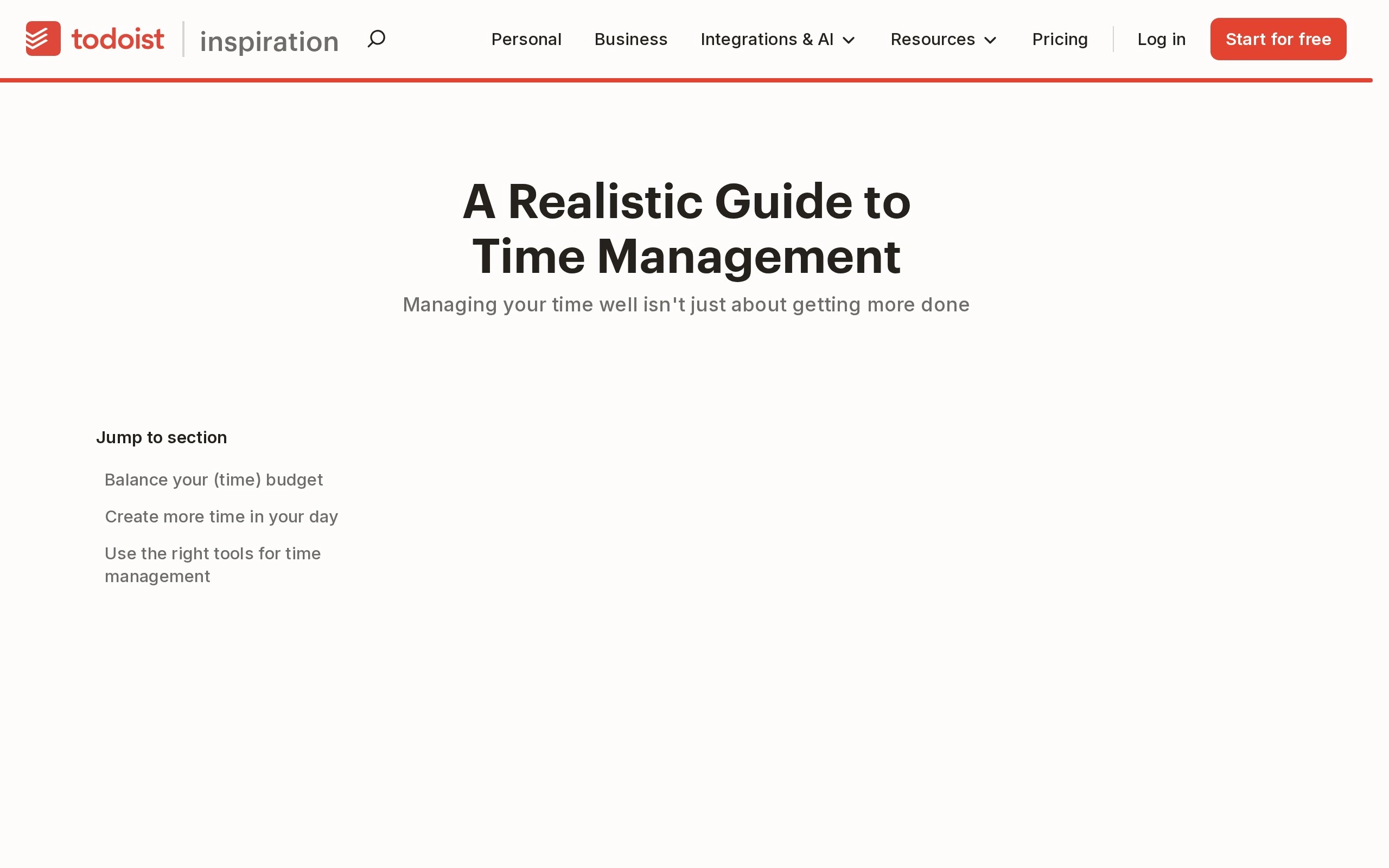 A Realistic Guide to Time Management