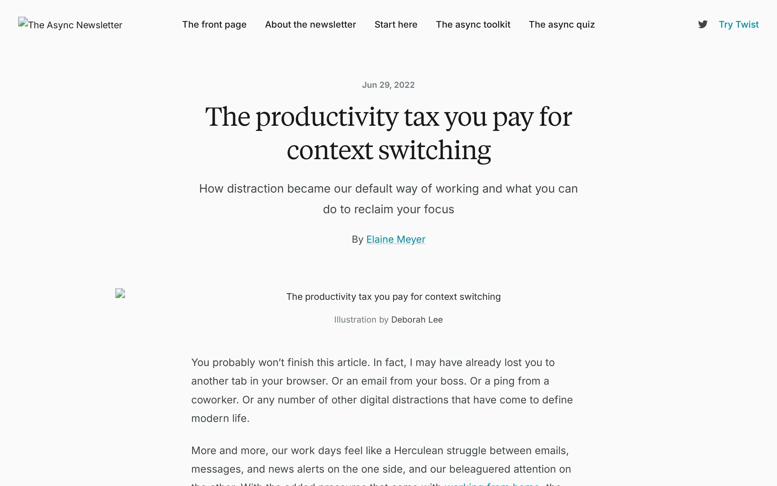 The productivity tax you pay for context switching