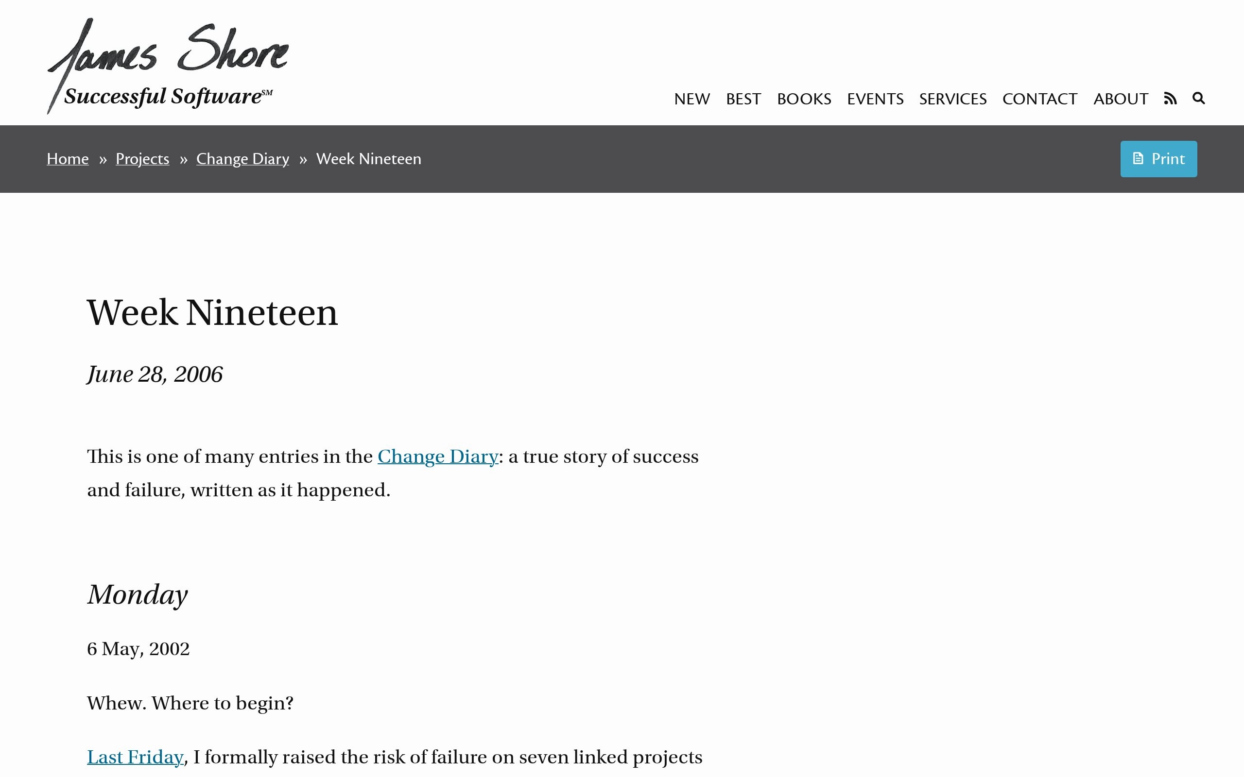 James Shore: Week Nineteen