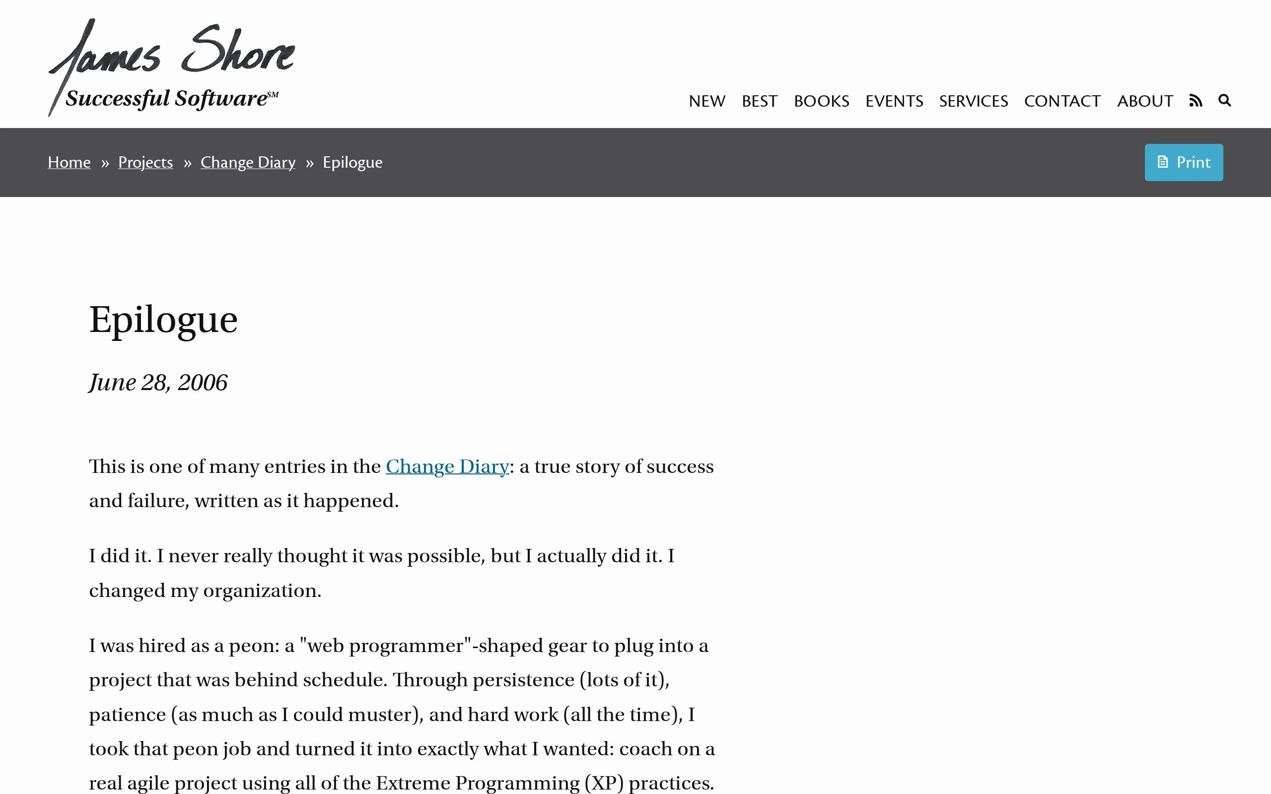 James Shore: Epilogue