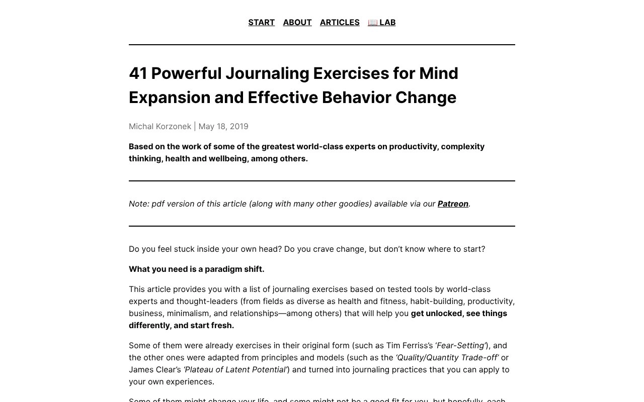 41 Powerful Journaling Exercises for Mind Expansion and Effective Behavior