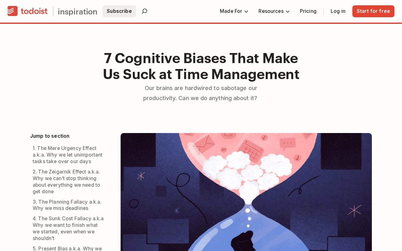 7 Cognitive Biases That Make Us Suck at Time Management
