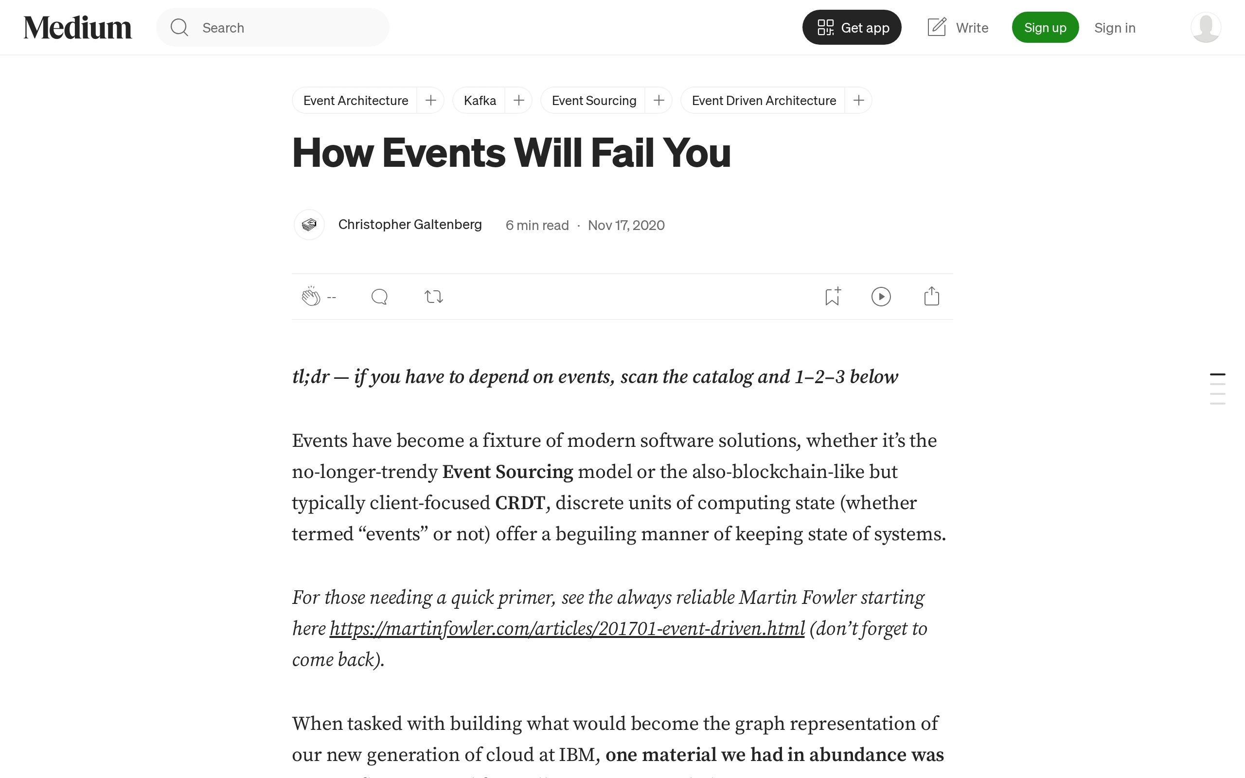 How Events Will Fail You. Our catalog of situations encountered… | by Chris