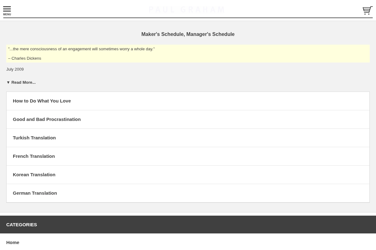Maker's Schedule, Manager's Schedule