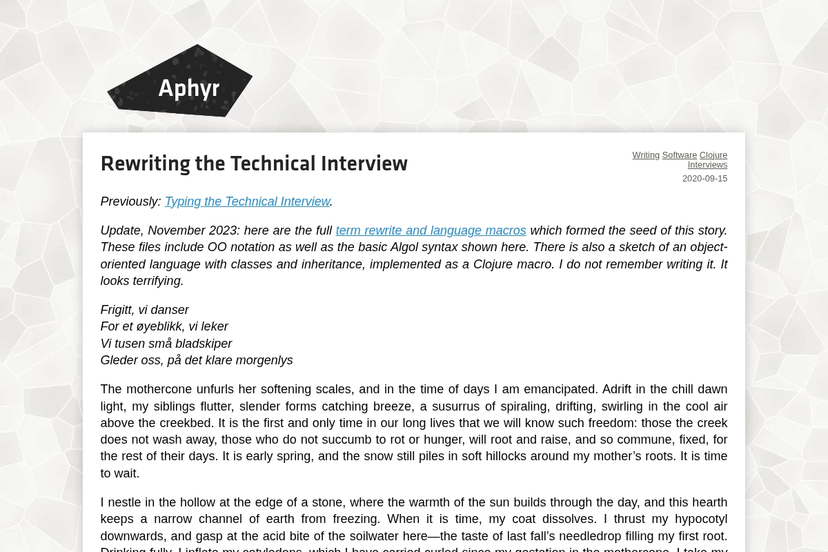Rewriting the Technical Interview