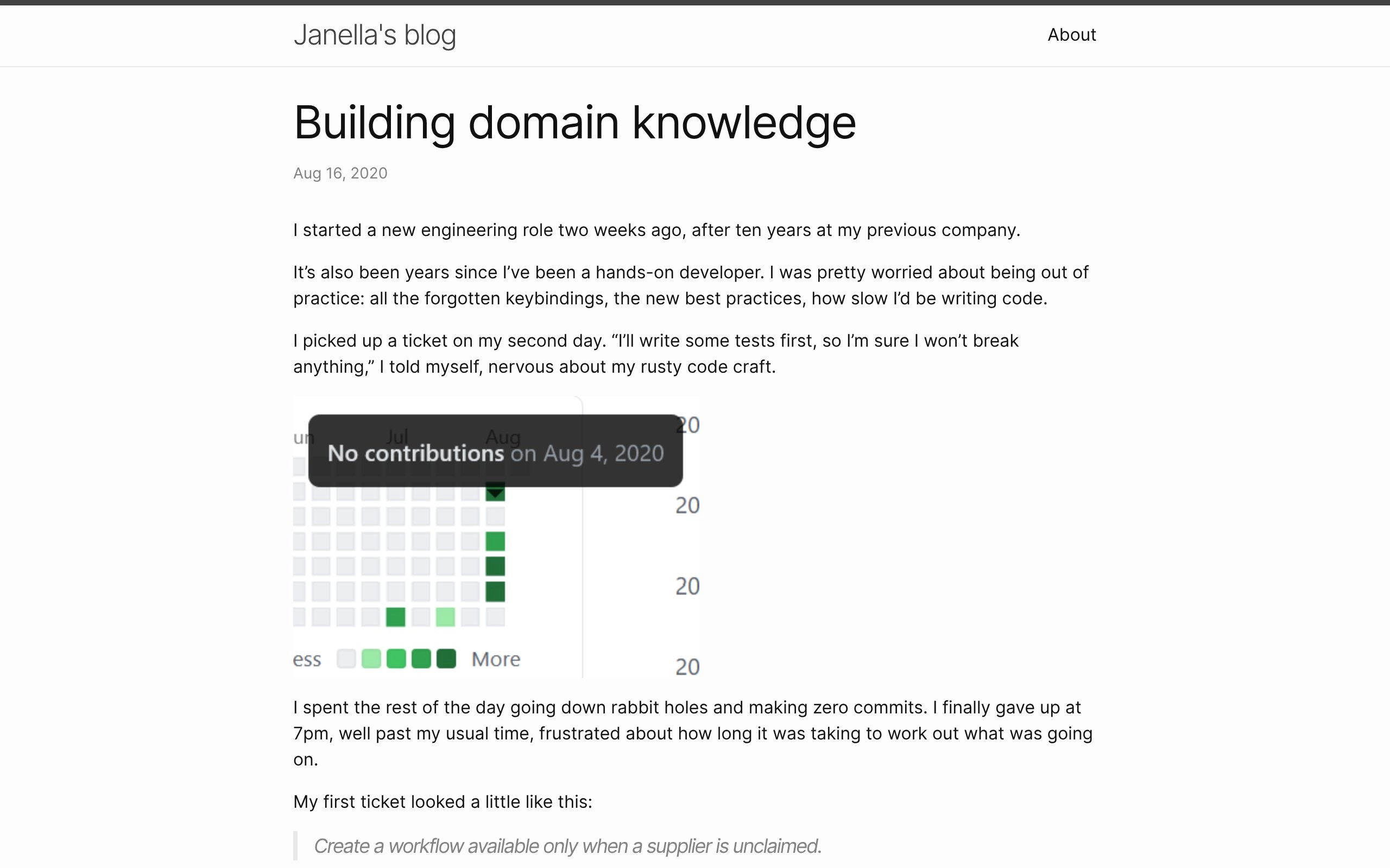 Building domain knowledge | Janella’s blog