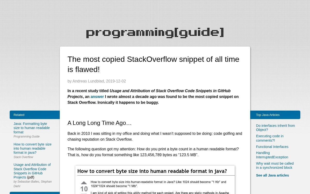 The most copied StackOverflow snippet of all time is flawed! | Programming.Guide