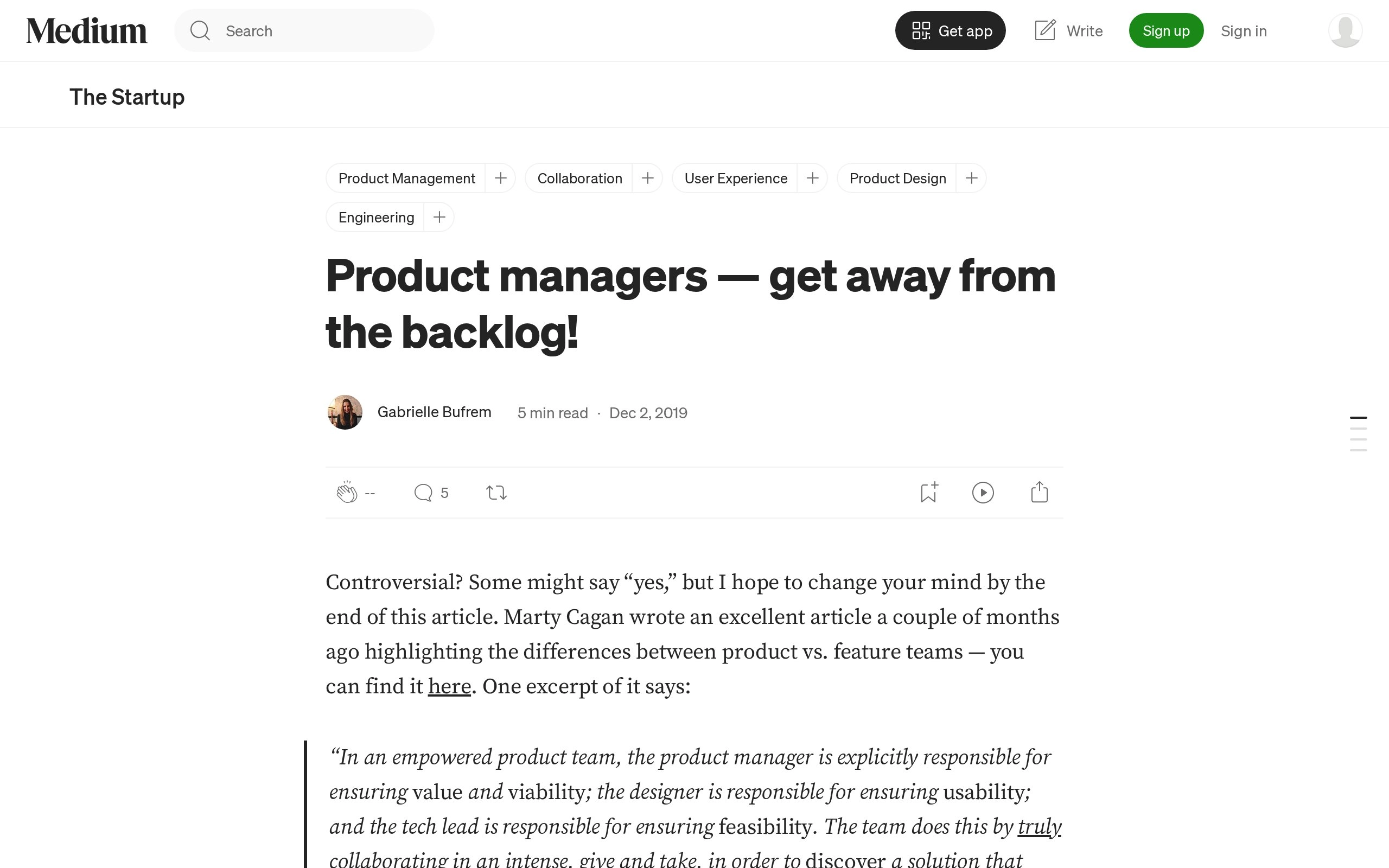 Product managers — get away from the backlog! - The Startup - Medium
