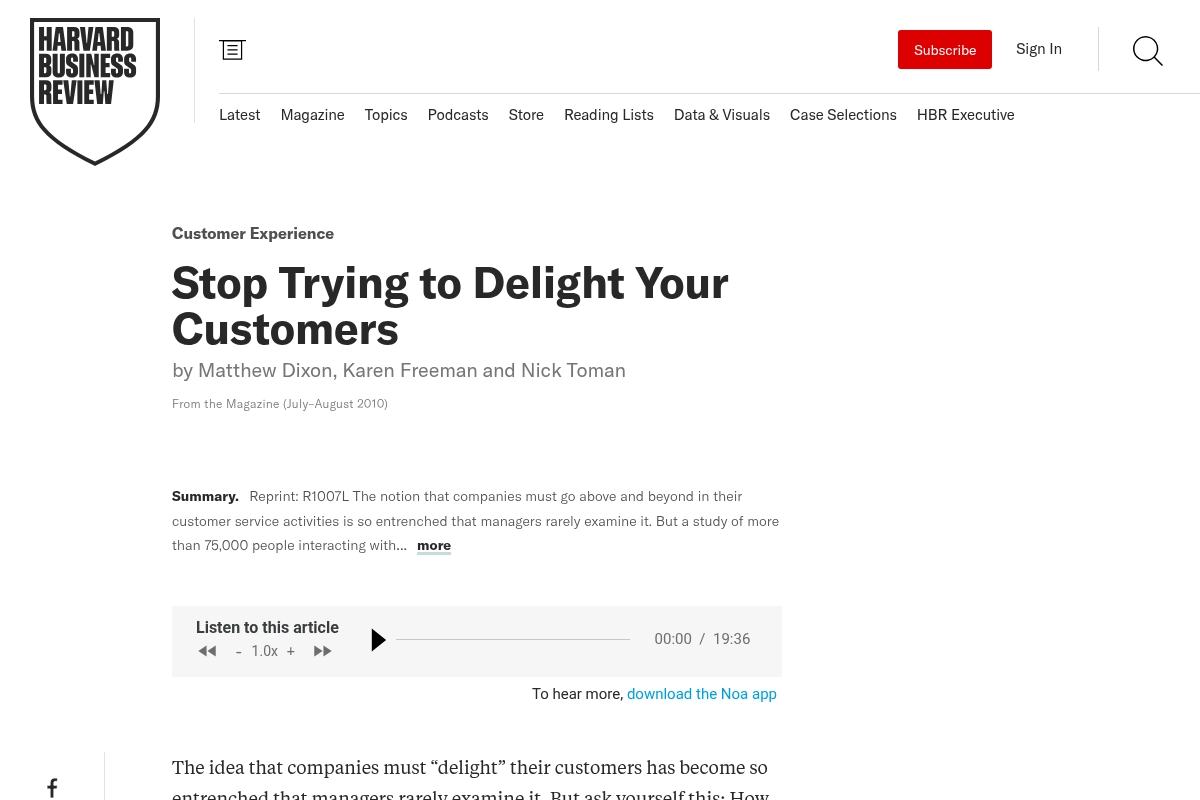 Stop Trying to Delight Your Customers