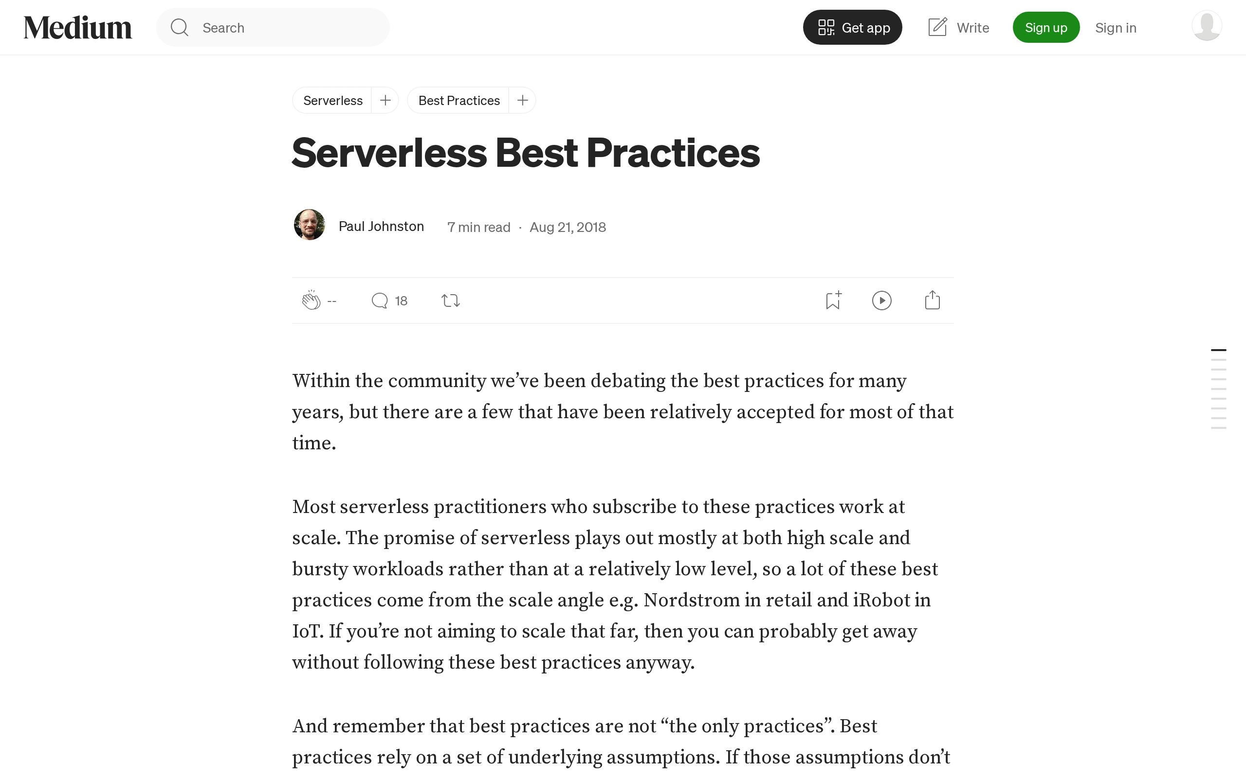 Serverless Best Practices - Paul Johnston - Medium