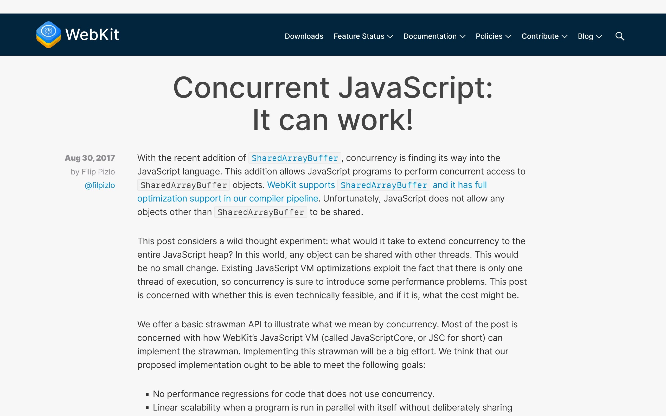 Concurrent JavaScript: It can work!