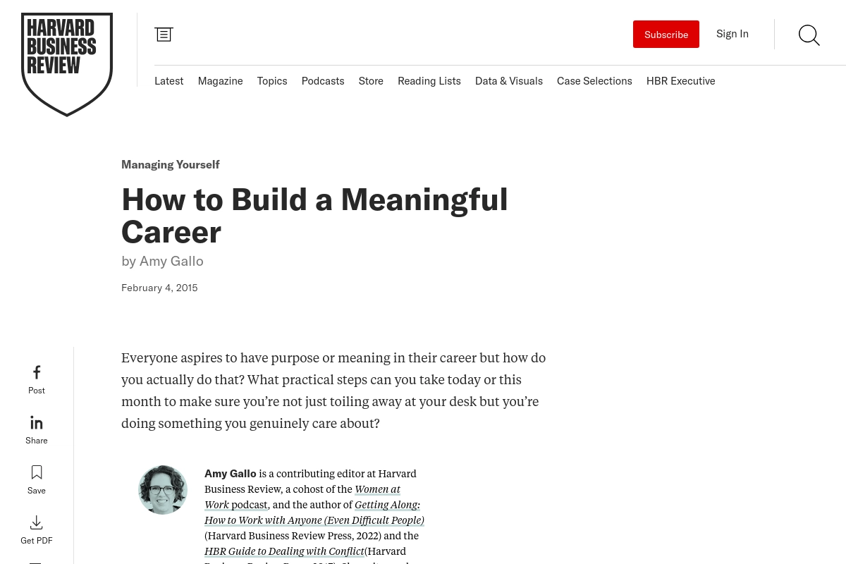 How to Build a Meaningful Career