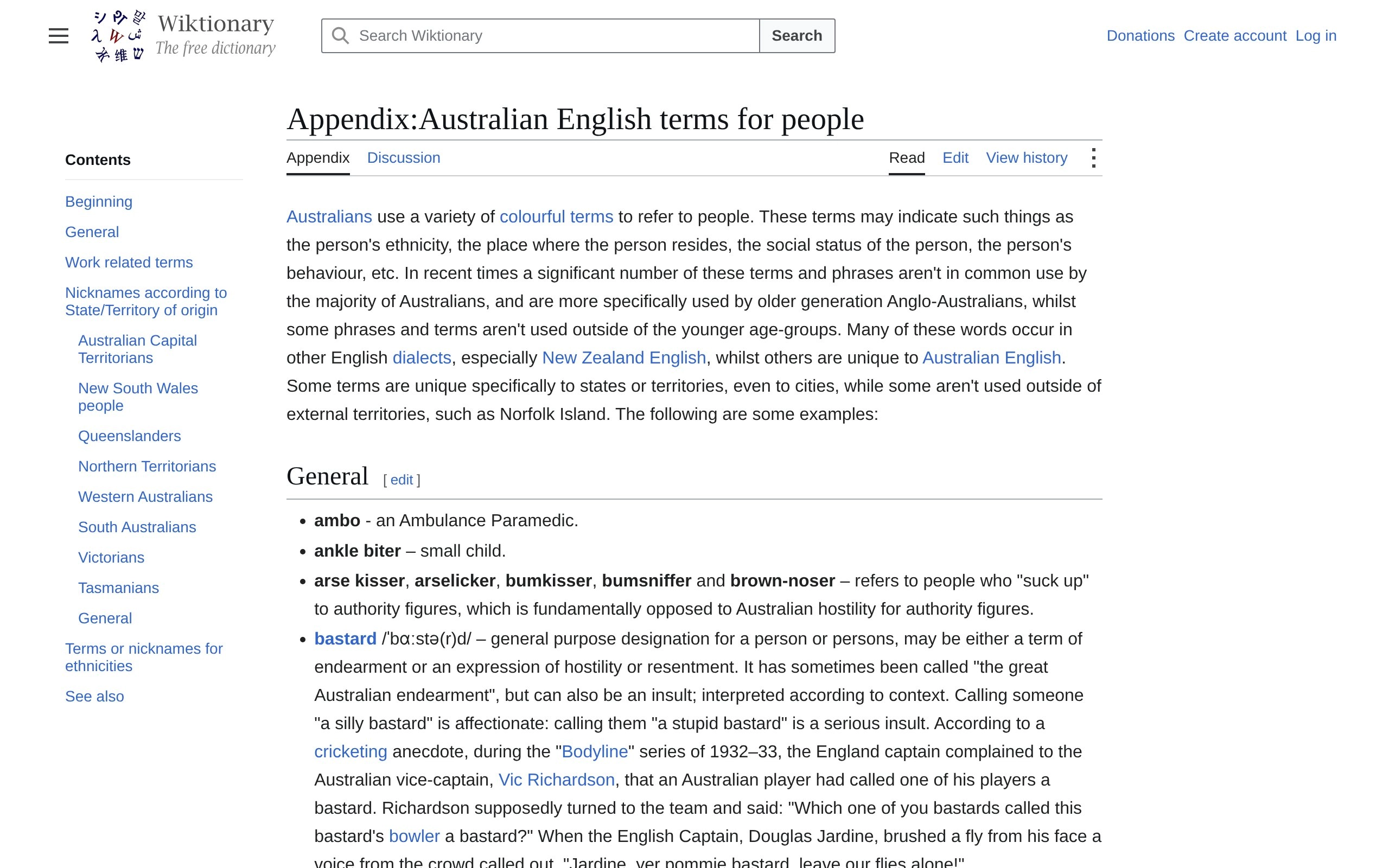 Appendix:Australian English terms for people - Wiktionary
