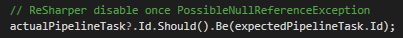 ReSharper disabled comment