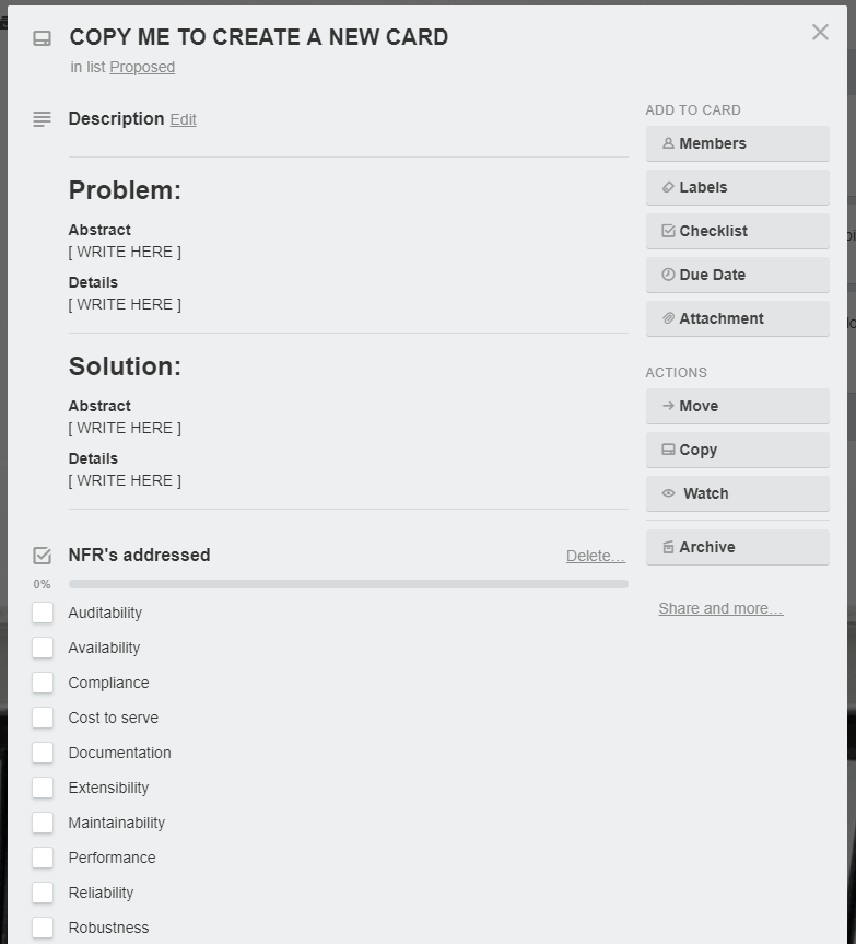 Trello card